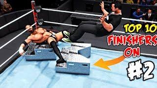 WWE 2K20 Finishers On Steel Steps Part 2! Top 10