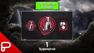 Top 10 Designs for the month of August!