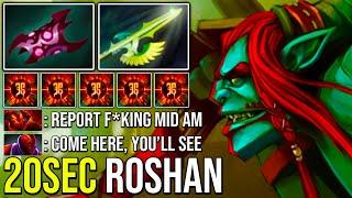 Never Pick Mid Anti Mage Against Pro Huskar | Crazy Kill Rosh In 20Sec Top 7.24 Dota 2