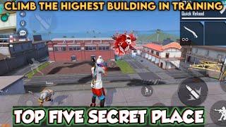 Top five secret places in free fire || Best rank pushing secret places