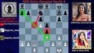 ENDGAME TECHNIQUES||FIDE Online Olympiad Top Div R9 B4||(WGM Ju,Wenjun VS WGM  Harika, Dronavalli)