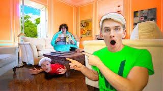 WILL WE ESCAPE the MYSTERY NEIGHBOR HOUSE?! (Hiding inside)