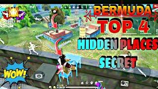 TOP 5 NEW HIDDEN PLACE IN FREE FIRE IN BERMUDA AFTER UPDATE 2021 | RANK PUSH TIPS AND TRICKS 2022 FF