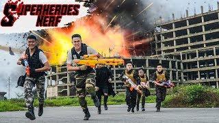 Superheroes Nerf: Couple SEAL X Warriors Nerf Gun Fight Crime Group The Battle Plan Gets Black Code