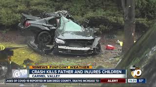 Crash kills father and injures children