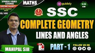 Complete Geometry | Lines and Angles | Part 1 | SSC | Maths by Mahipal Sir