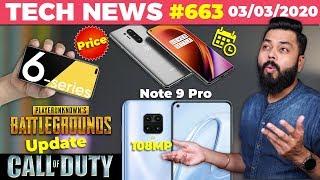 Redmi Note 9 Pro 108MP Camera,realme 6 Price,Note 9 1st Look,OP8 Launch Date,PUBG/COD Update-#TTN663