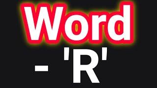 Top 10 Positive words start with Letter  - ‘R' ll Word - 'R'