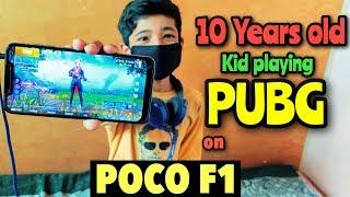 POCO F1 || 10 YEARS old kid Playing || PUBG MOBILE || Handcam Gameplay