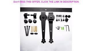 Top LWZH Antique Style 10FT 11FT 12FT Sliding Wood Barn Door Steel Hardware Kit Black Plum Flower S