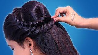 side braid puff hairstyle for girls || every day hairstyles 2020 || hair style girl