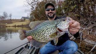 GIANT Personal Best Crappie While Winter Bass Fishing!!! (MTB Pro Box Unboxing)