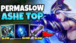 NOBODY CAN MOVE WITH PERMASLOW ASHE TOP! 100% SLOW UPTIME - League of Legends