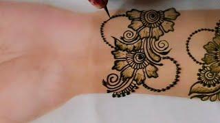 Eid Special Shaded Mehndi Design/Floral Mehndi Design For Front Hands/ Shaded Easy Henna Tutorial