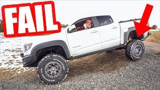 Flexing my Truck FAIL in my Backyard!!