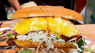 2000원 대왕 햄버거, 석계역 성실버거 근황, 신메뉴 괴물 버거, $2 Giant hamburger, Monster burger, Toast, Korean street food