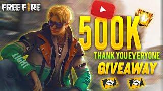 Thanks For 500K❤️& Special Giveaway Customs⚡| Garena Free Fire India Live !discord !insta