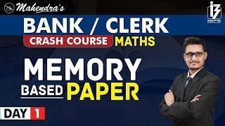 Memory Based Paper | Maths | By Udit Mahendras | Bank/Clerk | 3:15 pm