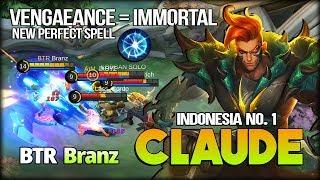 Immortal Claude Next Level Play with 91.1% Win Rate! Branz Indonesia No. 1 Claude - Mobile Legends