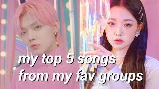 top 5 songs from each kpop group