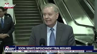 "IN THE SHOES OF THE BIDENS": Sen. Lindsey Graham (R-SC) during impeachment trial break