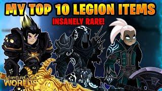 MY TOP 10 LEGION ITEMS IN AQW! INSANELY RARE!