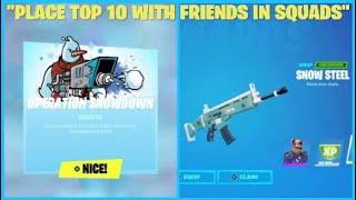 PLACE TOP 10 WITH FRIENDS IN SQUADS - EASY GUIDE + STRAT - Operation Snowdown Day 3 - Snow Steel