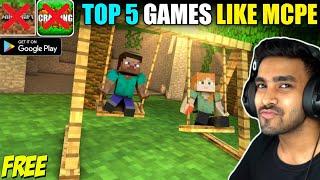 Top 5 Free Games Like Minecraft || Best Games Available On Play Store || Hindi