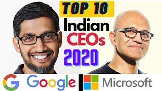 Top 10 Indian CEO of Global Companies 2020 || Highest Paid CEO || Indian CEOs in World ||