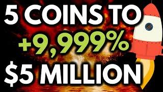 5 COINS TO $5 MILLION! Top coins to GET RICH in September/October