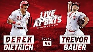 Reds Teammates Trevor Bauer & Derek Dietrich go head-to-head in LIVE AT BATS!