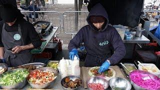 FALAFEL SANDWICH WRAPS - Delicious Eastern Mediterranean Street Food from Ehla Eat Stall, London..