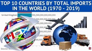 Top 10 Countries by Total Imports in the world (1970 - 2019) | Country Comparison | Vital Statistics