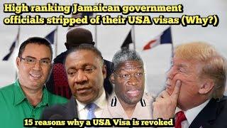 Jamaican top politicians and Law enforcement USA visas taken away