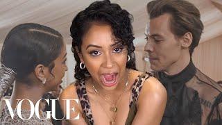 Liza Koshy Reacts to Her Met Gala Videos (Harry Styles, Hailey Bieber and more) | Vogue