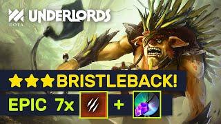 ★★★ Bristleback Octarine! EPIC Lord Rank 7x Savage TRIPLE Bears! | Dota Underlords