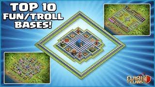 *TOP 10* FUNNY/TROLL CoC TH12 Base Designs - With COPY LINKS! - Clash of Clans