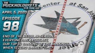 The Pucknologists 98 - End Of The NHL Season, Top 10 Rankings, Approaching Zero Barrier