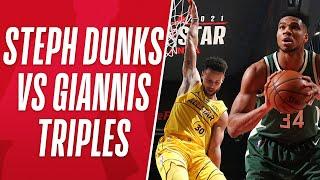 Best of Steph's DUNKS vs Giannis' THREES! 