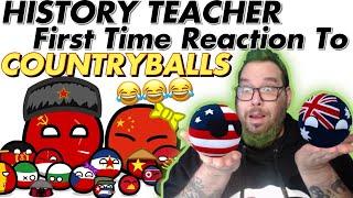 COUNTRYBALLS | History Teacher First Time Reaction 