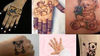 Top 30 teddy bear cartoon mehndi design for kids hand || Cartoon kids mehndi design || #Mehndi art