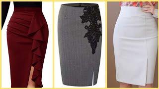 Top 60 Marvellous Office Wear Side Slit Midi Pencil Skirts For Womens