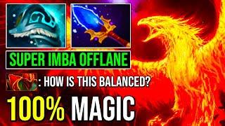 WTF 100% MAGIC Damage Imba Offlane Phoenix | Tank Like A Dragon Can't Survive The Flame Dota 2