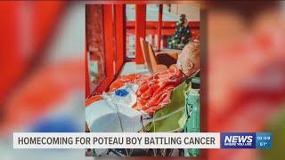 Poteau Welcomes Home 10-Year-Old Boy Battling Cancer