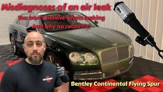 Replace air shock Bentley Continental Flying Spur  plus tips when diagnosing air suspension issues