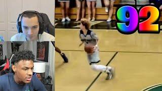 Adin & Bronny React to LaMelo Ball 92 Point Game FULL HIGHLIGHTS!!