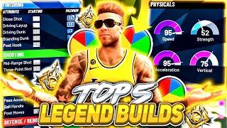 THE TOP 5 LEGEND BUILDS IN NBA2K20! 99 OVERALL WITH MAXED BADGES