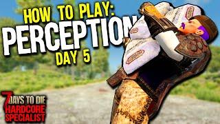 Base Building Materials! - 7 Days to Die: Hardcore Specialist - Perception Day 5