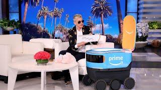 Amazon’s New Delivery Robot 'Scout' Brings Ellen Her New Be Kind Box Products!