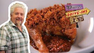 Guy Fieri Tries Ayam Kalasan (Ginger Fried Chicken) | Diners, Drive-Ins and Dives | Food Network